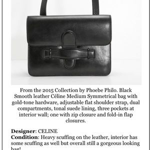 Celine black bag, double flap